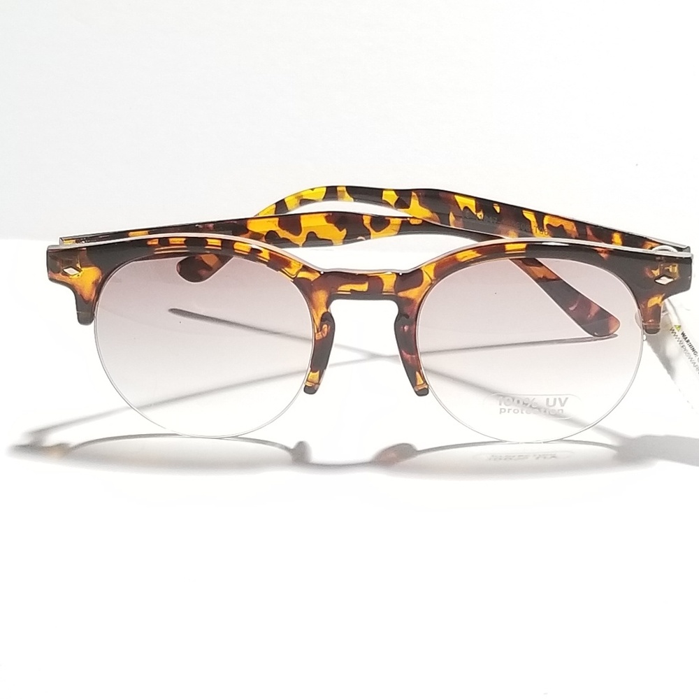 - New York & Company Round Tortoise Sunglasses